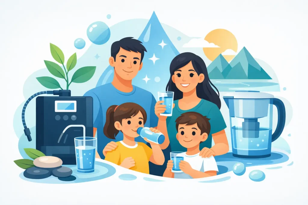 Água alcalina para família vale a pena?