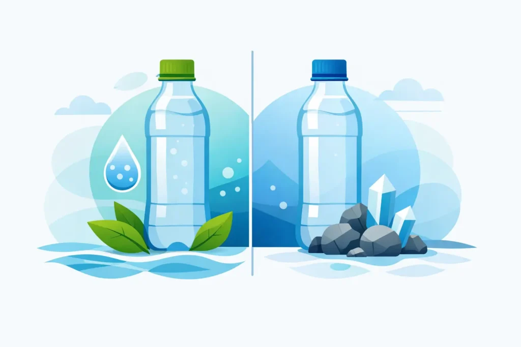 Diferença entre água alcalina e mineral