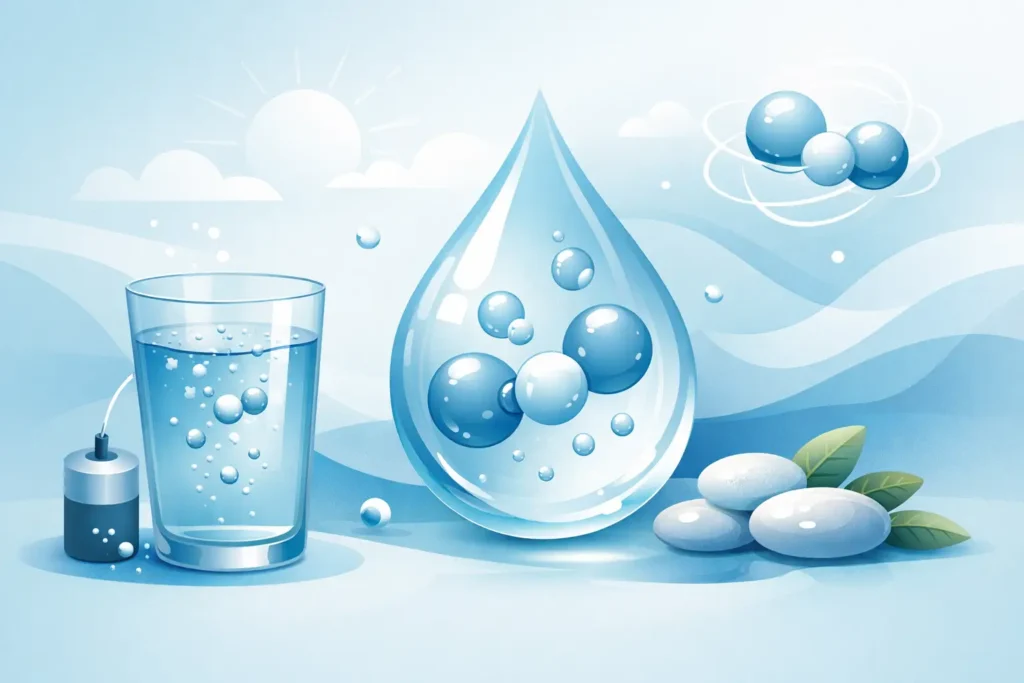 Benefícios do hidrogênio molecular na água
