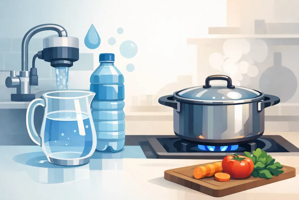 Qual água usar para cozinhar melhor?