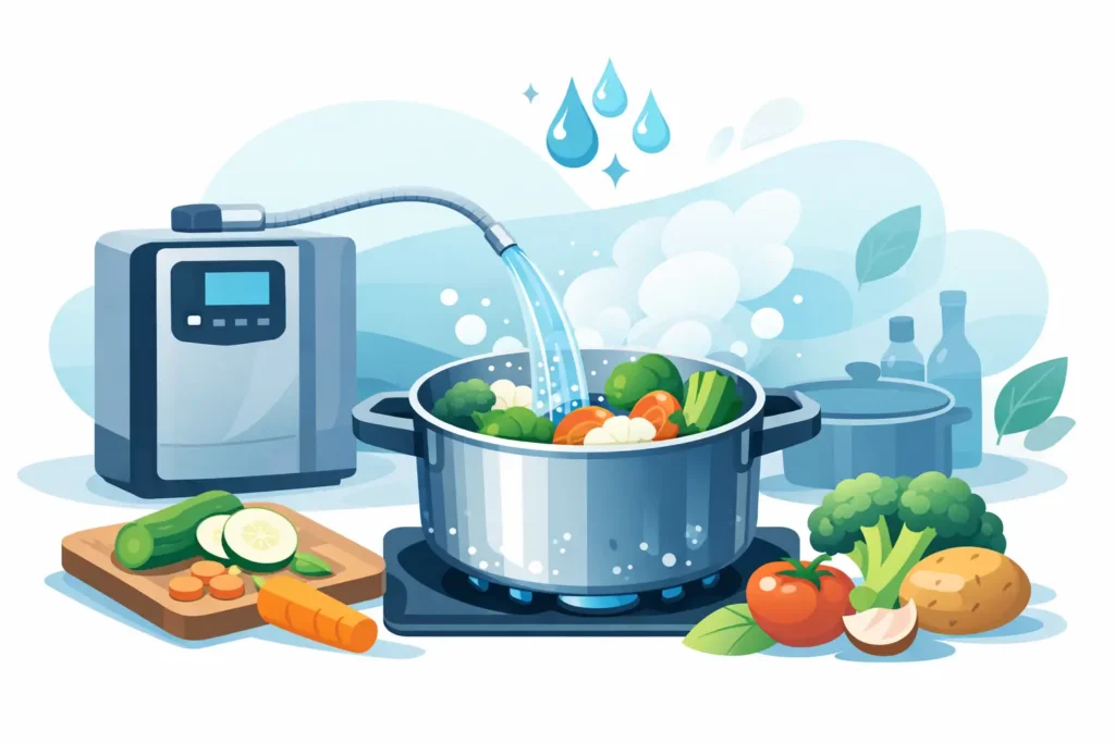 Água Kangen para cozinhar legumes vale a pena?