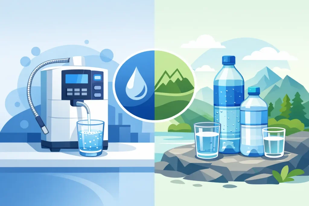 Água Kangen vs água mineral: qual escolher?