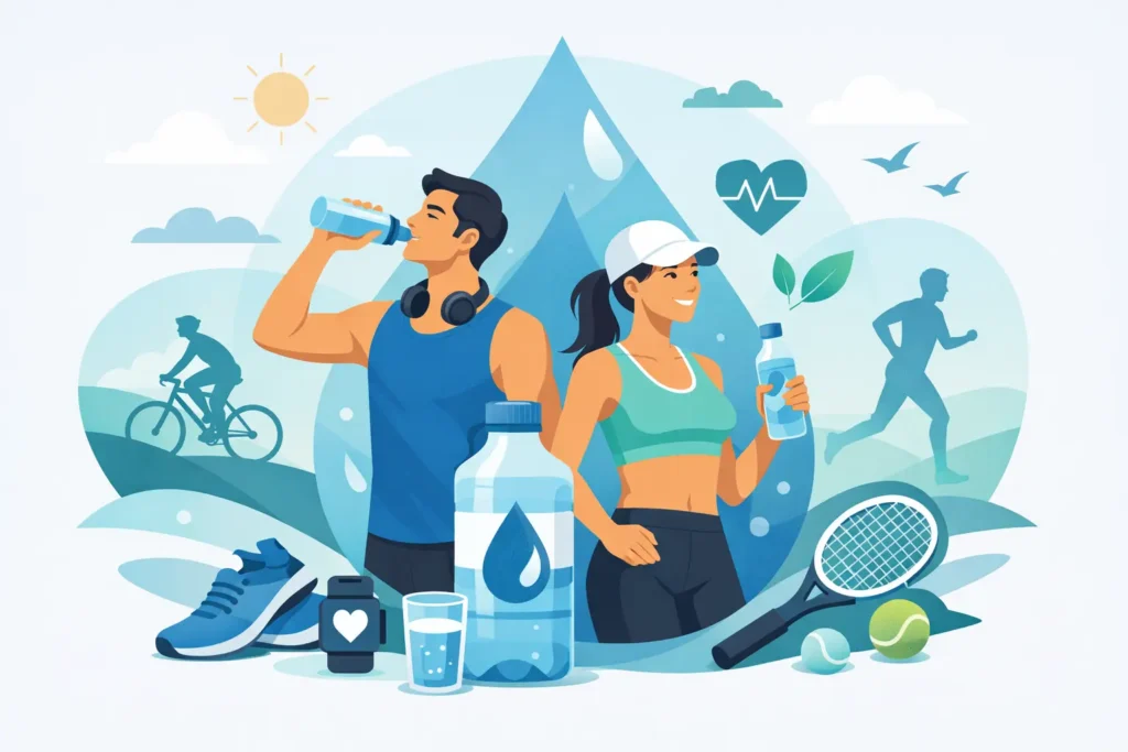 Como incluir água alcalina no esporte diário