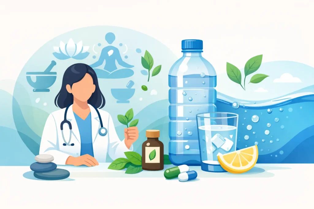 Medicina integrativa e água alcalina na rotina