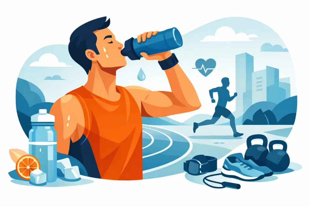Atleta relata hidratação: o que muda no treino