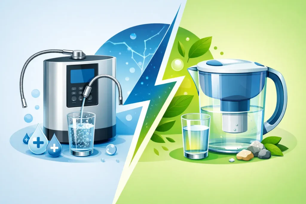 Ionizador elétrico versus jarra alcalina: qual vale?