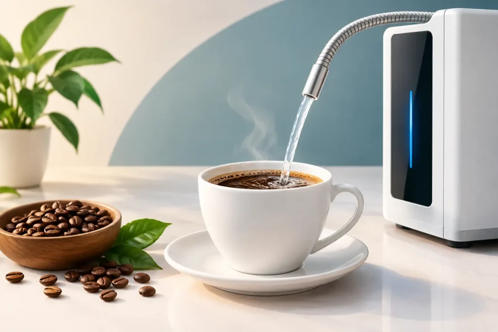 Café com água Kangen muda o sabor da sua xícara