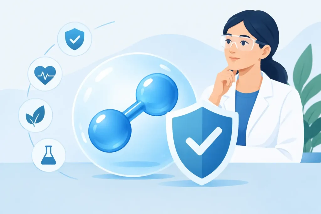 Hidrogênio molecular é seguro? Saiba avaliar